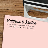 Retro Script Zelfinkt Retro Adres Stempel