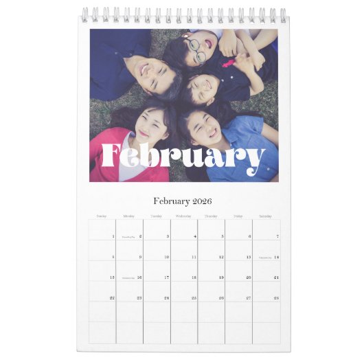 Retro  scriptfamilie kalender 2026 (Feb 2026)