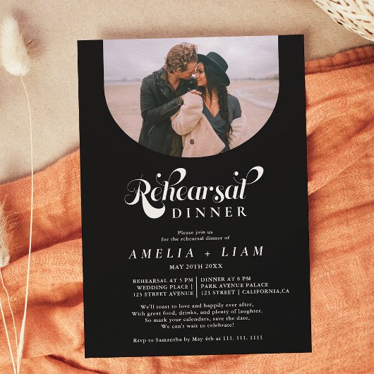 Retro scriptfoto wit zwart repetitief diner kaart