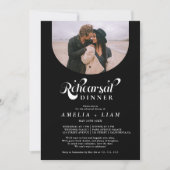 Retro scriptfoto wit zwart repetitief diner kaart (Voorkant)