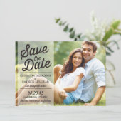 Retro-scriptoverlay | De datumbekendmaking opslaan Kaart (Staand voorkant)