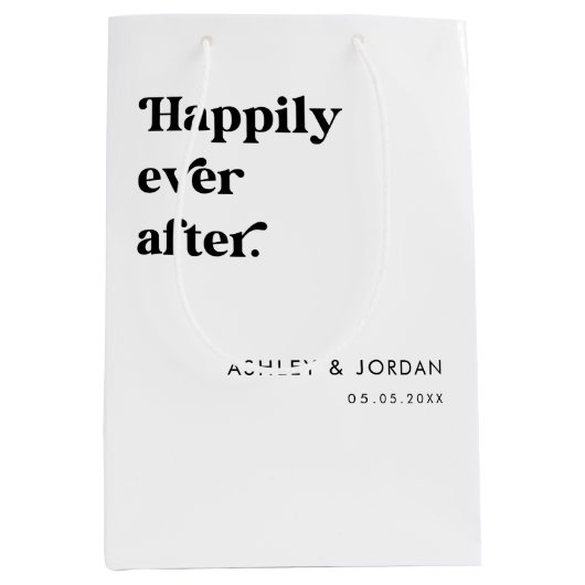 Retro-scripttypografie nog lang en gelukkig na huw medium cadeauzakje (Voorkant)