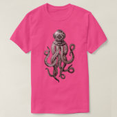 Retro SCUBA Diver Weird Octopus Design Octopus Hel T-shirt (Design voorkant)