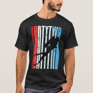 Retro Scuba Diving 42e verjaardag Diep Zee Diver W T-shirt