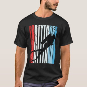 Retro Scuba Diving 43rd Birthday Deep Zee Diver Wo T-shirt