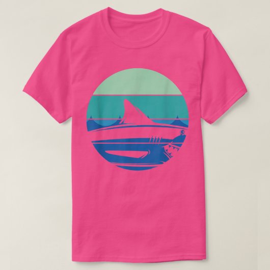 Retro Sea Monster Ocean Animals Predator Shark T-shirt (Design voorkant)