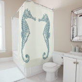 Retro  Seahorse Douchegordijn (In situ)