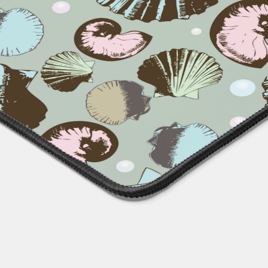 Retro Seashell Patroon Bureaumat (Hoek)