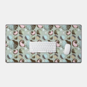 Retro Seashell Patroon Bureaumat (Keyboard & Muis)