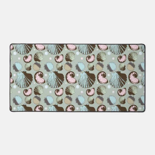 Retro Seashell Patroon Bureaumat (Voorkant)