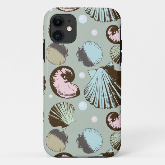 Retro Seashell Patroon Case-Mate iPhone Case (Achterkant)