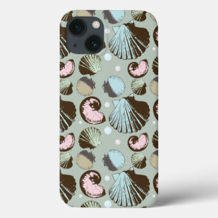 Retro Seashell Patroon Case-Mate iPhone Case