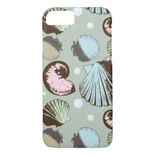 Retro Seashell Patroon Case-Mate iPhone Case (Achterkant)