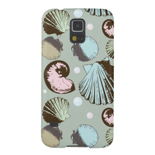Retro Seashell Patroon Case-Mate Samsung Galaxy Hoesje (Achterkant)