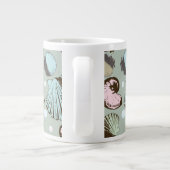 Retro Seashell Patroon Grote Koffiekop (Achterkant)
