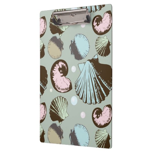 Retro Seashell Patroon Klembord (Links)