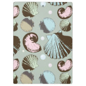Retro Seashell Patroon Klembord (Achterkant)