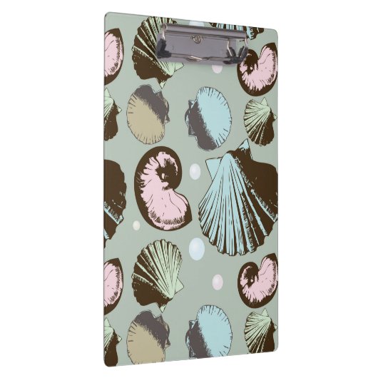 Retro Seashell Patroon Klembord (Rechts)