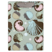 Retro Seashell Patroon Klembord (Voorkant)