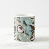 Retro Seashell Patroon Koffiemok (Center)