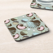 Retro Seashell Patroon Onderzetter (Linkerzijde)