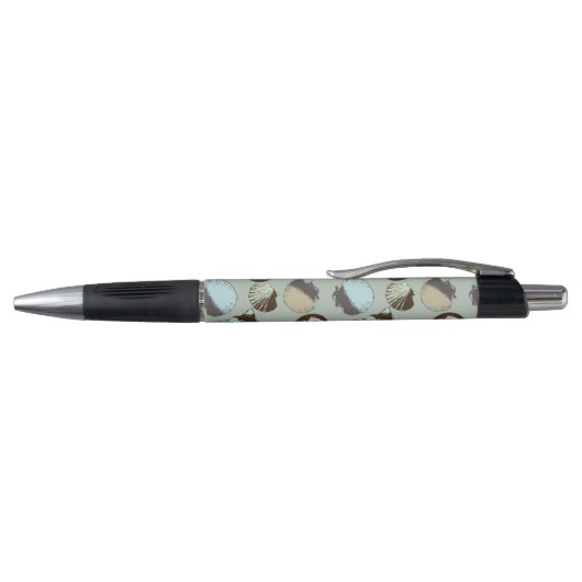 Retro Seashell Patroon Pen (Bovenkant)