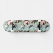 Retro Seashell Patroon Persoonlijk Skateboard (Horizontaal)
