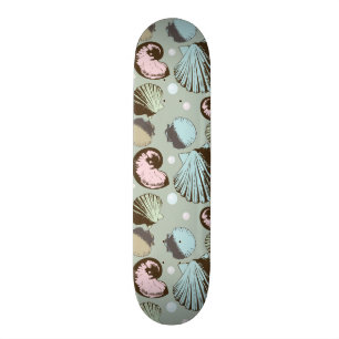 Retro Seashell Patroon Persoonlijk Skateboard