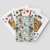 Retro Seashell Patroon Pokerkaarten (Achterkant)