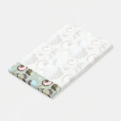 Retro Seashell Patroon Post-it® Notes (Schuin)