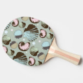 Retro Seashell Patroon Tafeltennisbatje (Zijkant)