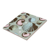 Retro Seashell Patroon Tegeltje (Zijkant)