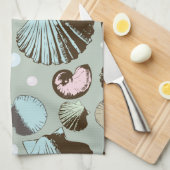 Retro Seashell Patroon Theedoek (Quarter Fold)