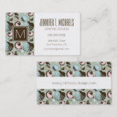 Retro Seashell Patroon Visitekaartje (Voorkant / Achterkant)