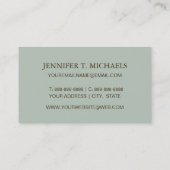 Retro Seashell Patroon Visitekaartje (Achterkant)