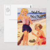 Retro Seashore Briefkaart (Voorkant / Achterkant)
