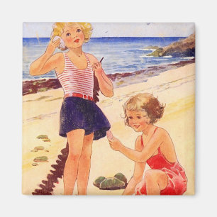 Retro Seashore Refkoelkast Magnet