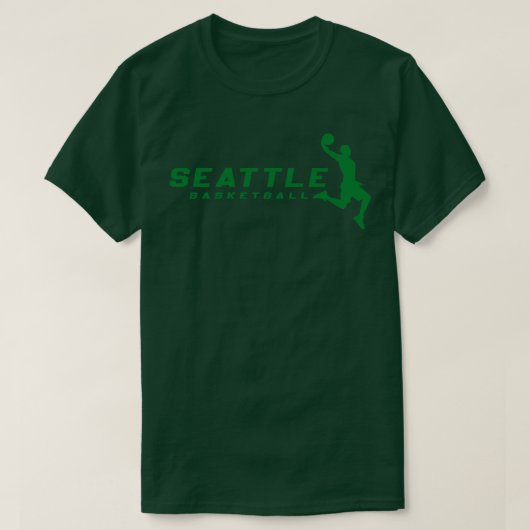 Retro Seattle Basketbal Club T-shirt (Design voorkant)