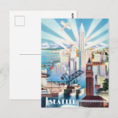 Retro Seattle Briefkaart (Voorkant / Achterkant)