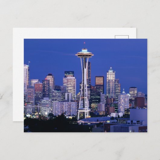 Retro Seattle Briefkaart (Voorkant / Achterkant)