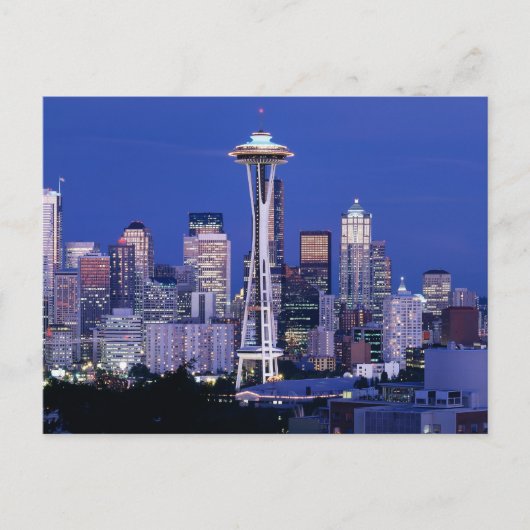 Retro Seattle Briefkaart (Voorkant)