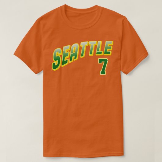 Retro Seattle nummer 3 T-shirt (Design voorkant)