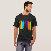 Retro Seattle Washington CityScape Skyline T-shirt (Voorkant volledig)