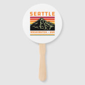 Retro Seattle Washington State Souvenir Mountain Handwaaier (Voorkant)