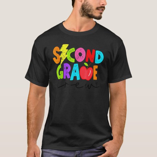 Retro Second Grade Crew Light Bolt 2nd Grade Back T-shirt (Voorkant)