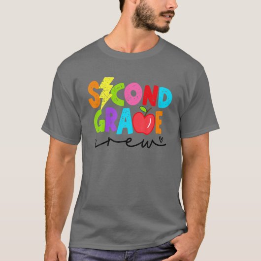 Retro Second Grade Crew Light Bolt 2nd Grade Back T-shirt (Voorkant)