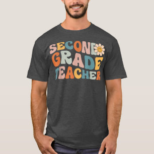 Retro Second Grade Teacher Life Colorful 2de Afstu T-shirt