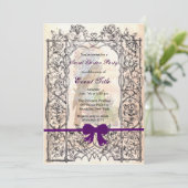 Retro Secret Garden Tea Party Custom Kaart (Staand voorkant)