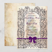 Retro Secret Garden Tea Party Custom Kaart (Voorkant / Achterkant)