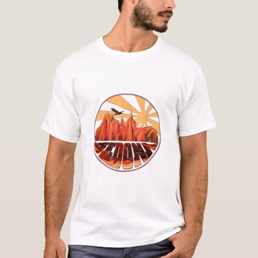 Retro  Sedona Arizona Hiking Sunset Dawn So T-shirt (Voorkant)